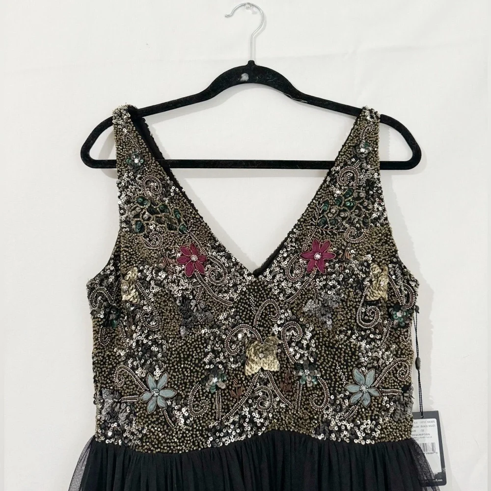 Adrianna Papell Short Sleeveless Cocktail Party Dress Size 12 - Picture 4 of 10